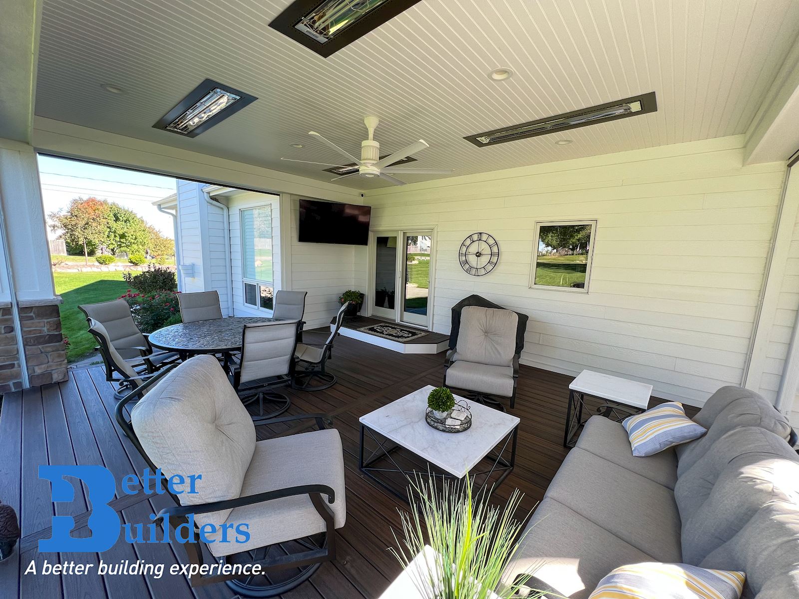 Covered Deck, PVC Composite Deck and Outdoor Living in Waukee Iowa